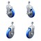 Service Caster 5 Inch SS Blue Polyurethane Swivel 1/2 Inch Threaded Stem Caster Brakes SCC, 2PK SSTS20S514-PPUB-BLUE-TLB-121315-2-S2 - alternate 1